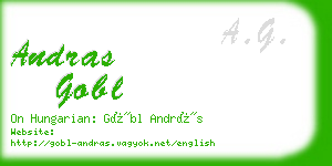 andras gobl business card